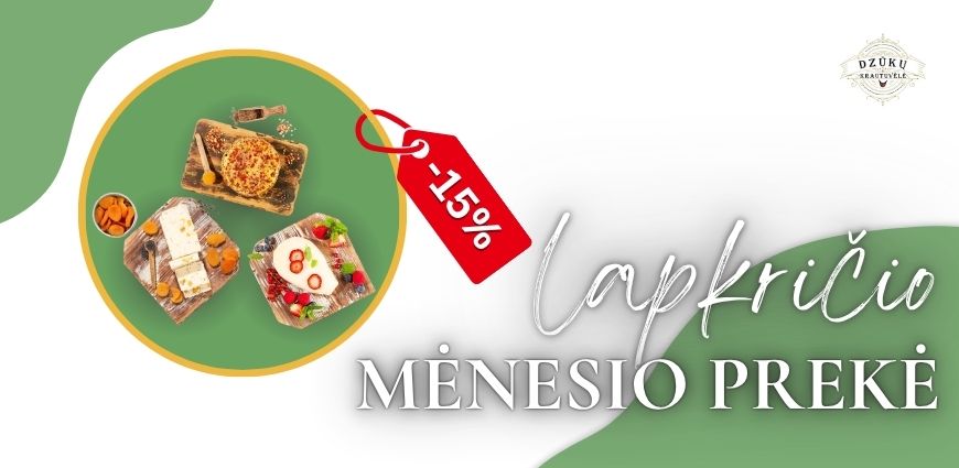 Dzūkų krautuvėlė _ gruodžio mėnesio prekė _ sūris _ akcija _ nuolaida