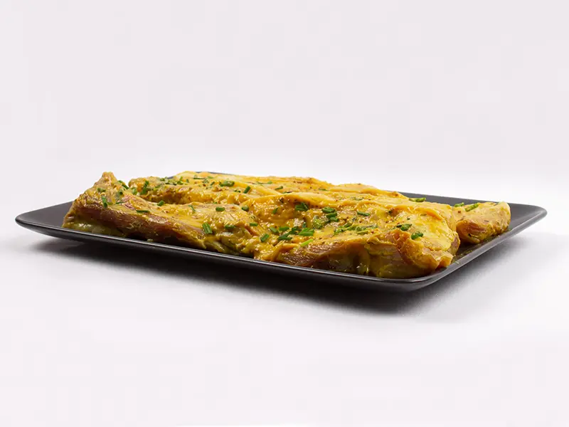 Šoninės juostelės, garstyčių marinate